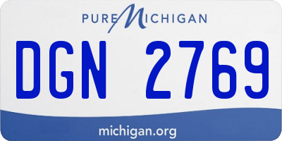 MI license plate DGN2769