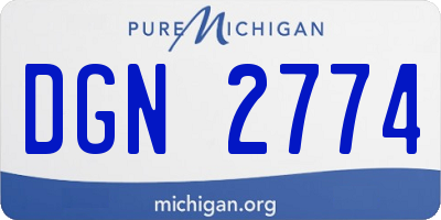 MI license plate DGN2774