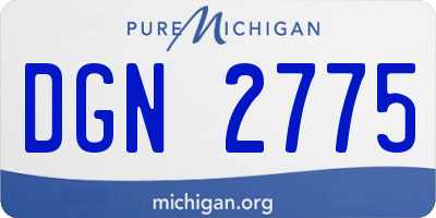 MI license plate DGN2775