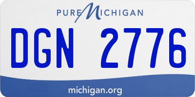 MI license plate DGN2776