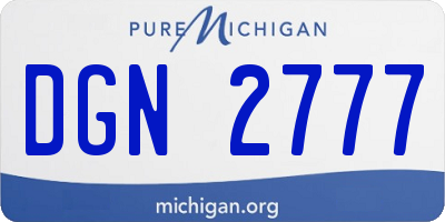 MI license plate DGN2777