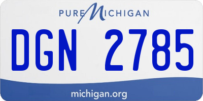 MI license plate DGN2785