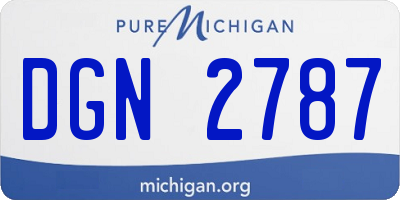 MI license plate DGN2787