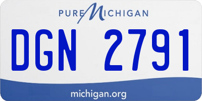 MI license plate DGN2791