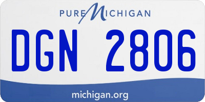 MI license plate DGN2806