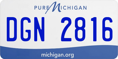 MI license plate DGN2816