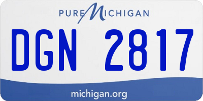 MI license plate DGN2817