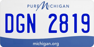 MI license plate DGN2819