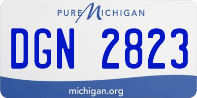 MI license plate DGN2823