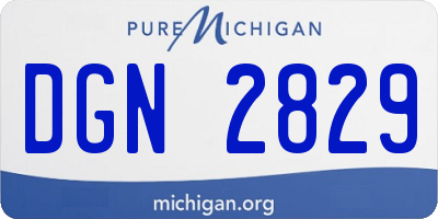 MI license plate DGN2829