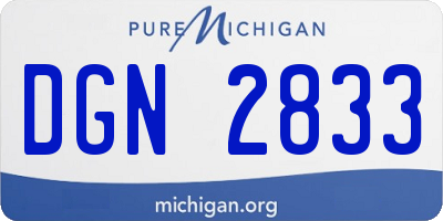 MI license plate DGN2833