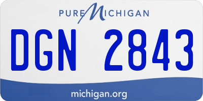 MI license plate DGN2843