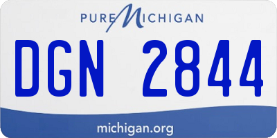 MI license plate DGN2844