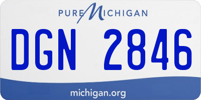 MI license plate DGN2846