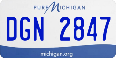 MI license plate DGN2847