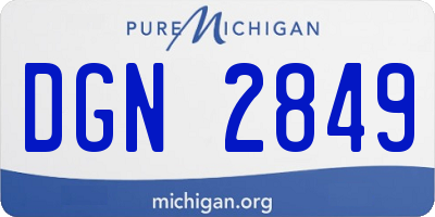 MI license plate DGN2849