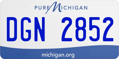 MI license plate DGN2852