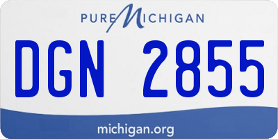 MI license plate DGN2855