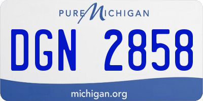 MI license plate DGN2858