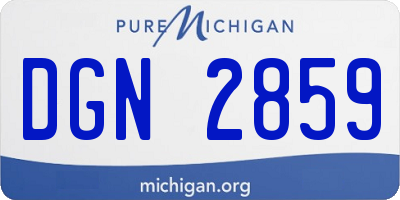 MI license plate DGN2859