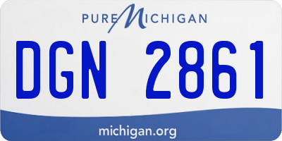 MI license plate DGN2861