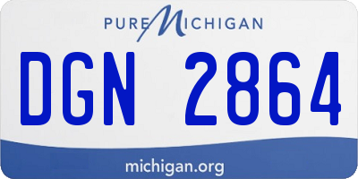 MI license plate DGN2864
