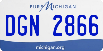 MI license plate DGN2866