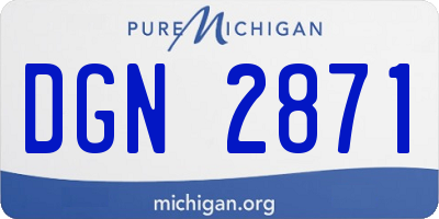 MI license plate DGN2871