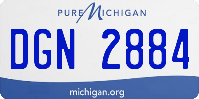MI license plate DGN2884