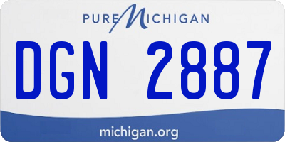 MI license plate DGN2887
