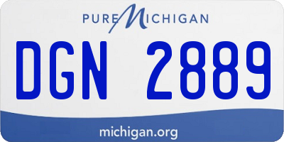 MI license plate DGN2889