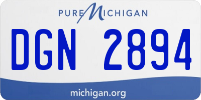MI license plate DGN2894