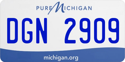 MI license plate DGN2909