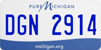 MI license plate DGN2914