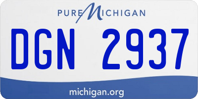 MI license plate DGN2937