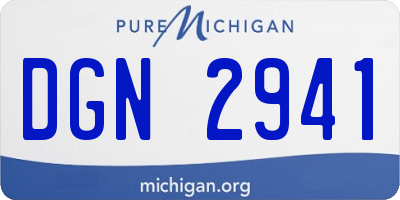MI license plate DGN2941