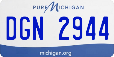 MI license plate DGN2944