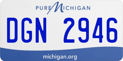 MI license plate DGN2946