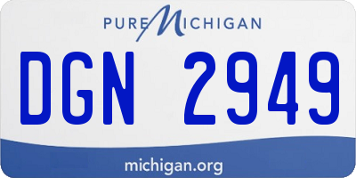 MI license plate DGN2949