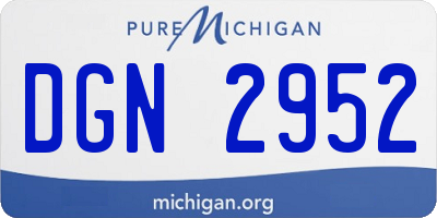 MI license plate DGN2952
