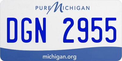MI license plate DGN2955