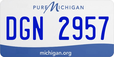 MI license plate DGN2957