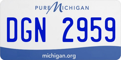 MI license plate DGN2959