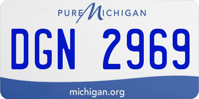 MI license plate DGN2969
