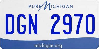 MI license plate DGN2970
