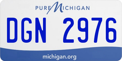 MI license plate DGN2976