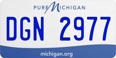 MI license plate DGN2977