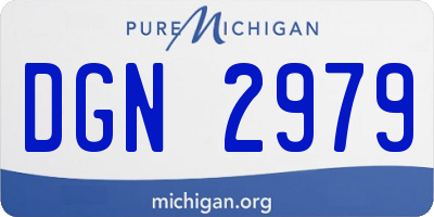 MI license plate DGN2979