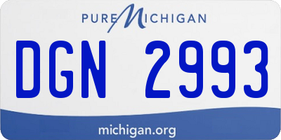 MI license plate DGN2993
