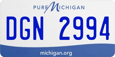 MI license plate DGN2994